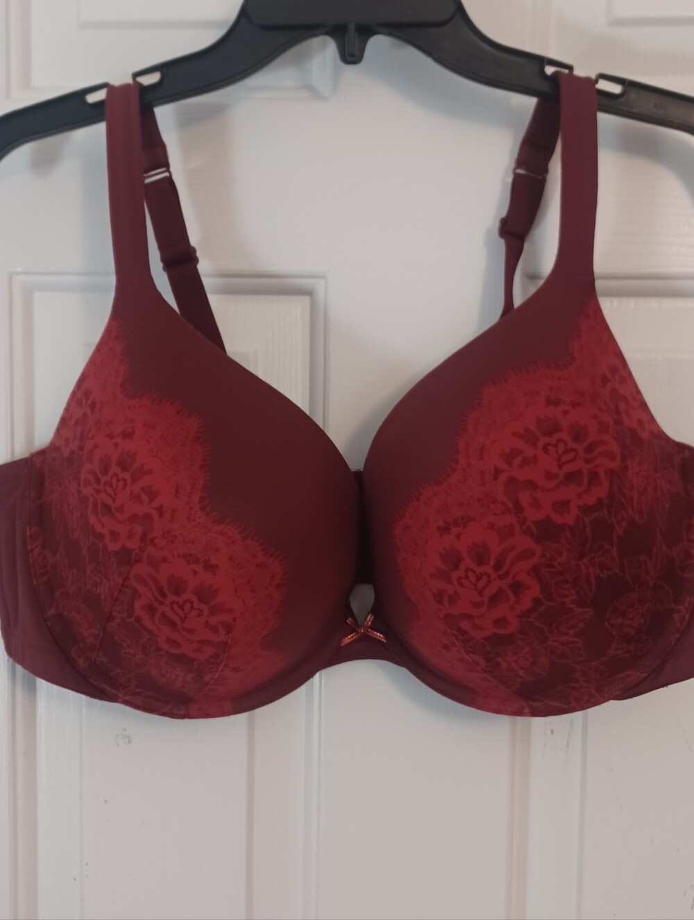 Cacique Underwire Plunge Bra Sz 44D